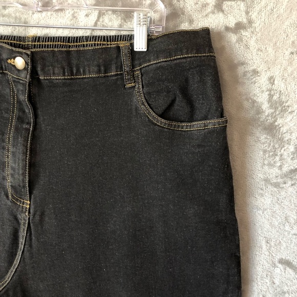 Blair Women Balck Jeans Size 20W Black Elastic Zipper Fly Grunge Plus Size - Picture 5 of 14